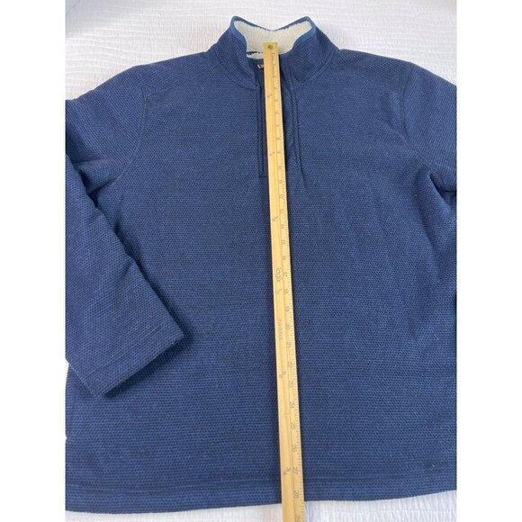 Orvis Men's 1/4 Zip Fleece Lined Warm Blue Pullover SZ L Pockets - Picture 9 of 12